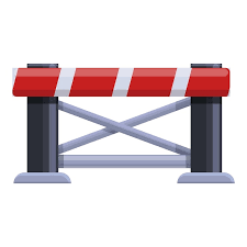Railroad Barrier Gate Icon Cartoon Of
