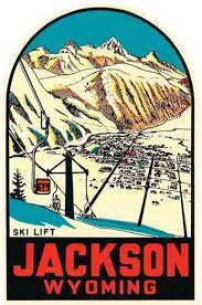 Snow Skiing Retro Travel Decal Sticker