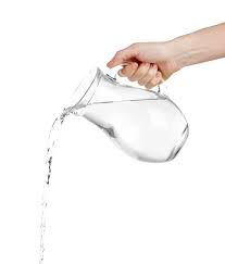 Pouring Water From Glass Pitcher