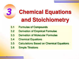 Chemical Equations And Stoichiometry