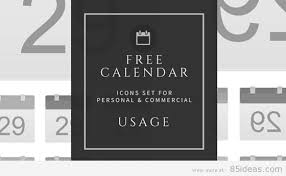 Calendar Icons Set Psd Png Files