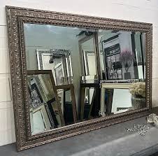 Mirror X Large Antique Silver Shabby