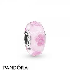 Women S Pandora Pink Flower Murano