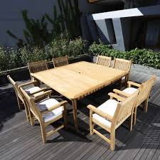 9 Pc Veranda Square Teak Dining Set