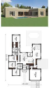 Modern U Shaped House Plan 4 Bedroom