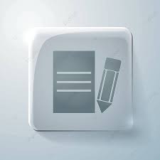 Square Glass Icon Reflecting Highlights