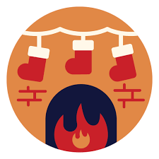 Icon With A Fireplace And