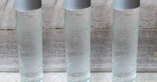 Etched Glass Water Bottle