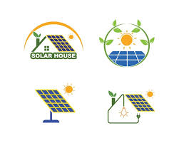 Solar Panel Logo Vector Icon Of Natural