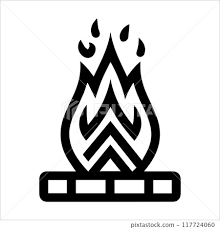Fireplace Icon Or Modern Line Symbol