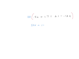 An Equation Contains Decimals