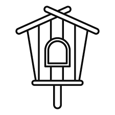 Modern Bird House Icon Outline Modern