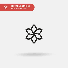 Flower Simple Vector Icon Ilration