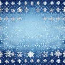 Snowy Border Snowflakes Glitter In Blue
