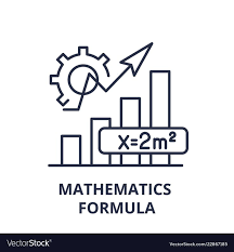 Mathematics Formula Line Icon Concept