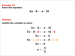 Math Example Solving Equations One