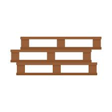 Wood Pallet Stack Vector Icon Isolated