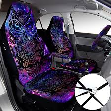 Colorful Owl Car Seat Covers Set