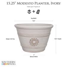 Ivory Resin Composite Outdoor Planter