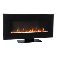 Edenbranch 42 In Wall Mounted And Stand Electric Fireplace With Bluetooth Speaker In Black