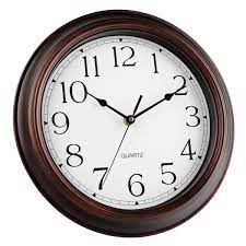 Wall Clock 12 In Silent No Ticking Wall Clocks Battery Operated Bronze