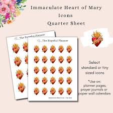 Sacred Heart Of Mary Icon Stickers