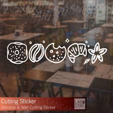 Jual Sticker Cutting Icon Kopi Cake Kue