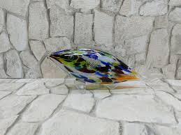 On Vintage Glass Fish Murano Style