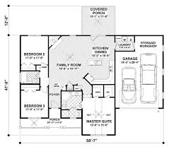 Ranch Style House Plan 3 Beds 2 Baths