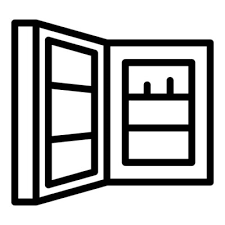 Fridge With Window Icon Outline Fridge