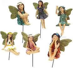6pcs Fairy Figurines Decor Kit Resin