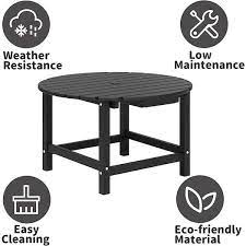 Wiawg 32 In Black Outdoor Coffee Table