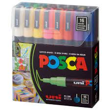 Posca Markers Basic Colors Set Of 16