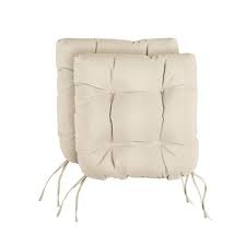 Natural U Shaped Tufted Indoor Outdoor Seat Cushions Set Of 2