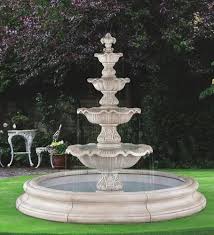White Marble 5 Tier Water Fountain At