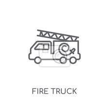 Fire Truck Linear Icon Modern Outline