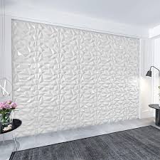 Diamond Embossed Pattern 19 7 In X 19 7 In Pvc 3d Wall Panel In White For Interior Decor 12 Panels