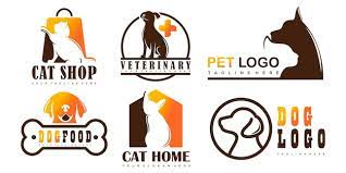 Dog And Cat Icon Set Logo Design Pet