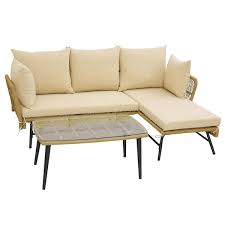 L Shaped Sofa Furniture Deck Garden