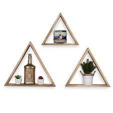 Rustic State Wall Mount Triangle Wooden