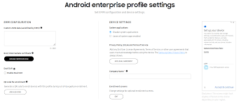 android enterprise profiles samsung