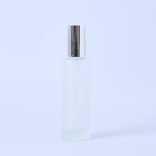 100ml Frosted Glass Bottle With Silver