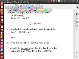 Mpm2d Review 04 Slope Equation Of