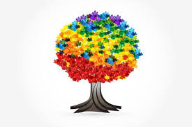 Tree Vivid Colors Identity Card Logo