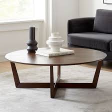 Stowe Cerused White 46 Inch Round Coffee Table West Elm