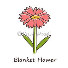 Blanket Flower Red Color Icon