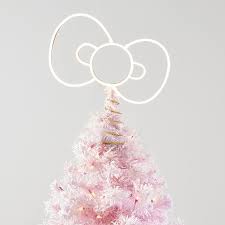 O Kitty Gold Neon Bow Tree Topper