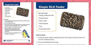 Simple Bird Feeder Craft Instructions