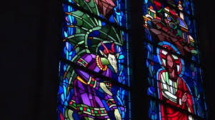 Satan On Stained Glass Window In A
