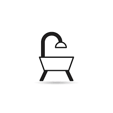 Bathtub Faucet Icon White Background